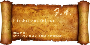 Findeisen Adina névjegykártya